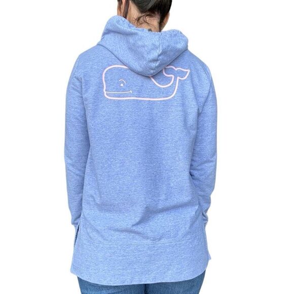 Vineyard Vines Blue Whale Pullover Hoodie Sweatshirt Size Small Woman Logo - Picture 3 of 7